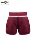 FLUORY MTS-C1197  MUAY THAI BOXING SHORTS XS-XXXL UNISEX JUNIOR & ADULT RED