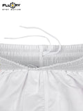 FLUORY MTS-C1234 MUAY THAI BOXING SHORTS XS-XXXL UNISEX JUNIOR & ADULT WHITE
