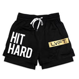 LVFT HIT HARD Sport Boxing Gym Quick-Dry Compression Training Shorts Trunks M-4XL Adult 5 Colours