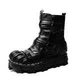 Motorcycle Biker Rock Punk Gothic Boots FWMB016 Cowhide Leather Size 37-50 3 Colours