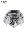 FLUORY MTS-C1218 MUAY THAI BOXING SHORTS XS-XXXL UNISEX JUNIOR & ADULT SILVER