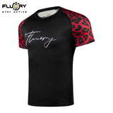 FLUORY RGF11 MMA MUAY THAI BOXING RASHGUARD COMPRESSION T-SHIRT S-XXXL 4 Colours