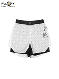 FLUORY MMA-C197 MUAY THAI BOXING MMA SHORTS UNISEX JUNIOR & ADULT XS-XXXL BLACK