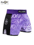 FLUORY MTSF152 MUAY THAI BOXING SHORTS XS-XXXL UNISEX JUNIOR & ADULT PURPLE