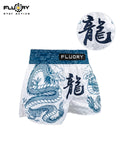 FLUORY MTSF153 MUAY THAI BOXING SHORTS XS-XXXL UNISEX JUNIOR & ADULT BLUE