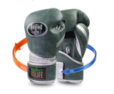 No Boxing No Life GEL Enforced Layer D30 Boxing Gloves Velcro closure Microfiber 10-16 oz Green