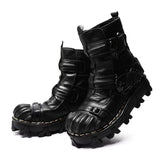Motorcycle Biker Rock Punk Gothic Boots FWMB016 Cowhide Leather Size 37-50 3 Colours