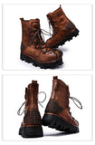 Motorcycle Biker Rock Punk Gothic Boots FWMB015 Cowhide Leather Size 37-50 3 Colours