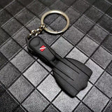 Mini Scuba Flipper Fin Keyrings Gifts 5 Colours