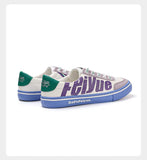 FEIYUE Skate Shoes Canvas Sneakers Low Top Size 35-44 Unisex White Purple