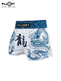 FLUORY MTSF153 MUAY THAI BOXING SHORTS XS-XXXL UNISEX JUNIOR & ADULT BLUE