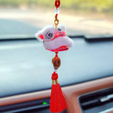 Cultural Art Chinese Traditional Miniature Lion Dance Handicraft Car Hanging Ornament Decorative 9 Colours