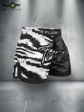 FLUORY MTSF115 MUAY THAI BOXSHORTS XS-XXXL Rot Gelb UNISEX JUNIOR &amp; ERWACHSENE