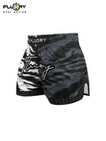 FLUORY MTSF115 MUAY THAI BOXSHORTS XS-XXXL Rot Gelb UNISEX JUNIOR &amp; ERWACHSENE
