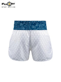 FLUORY MTSF153 MUAY THAI BOXING SHORTS XS-XXXL UNISEX JUNIOR & ADULT BLUE