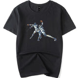 Watercolor Action Fencer Graphic Training T-Shirt F007 Cotton Junior & Adult Size S-3XL/110-150 3 Colours