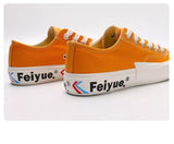 FEIYUE Classic Low Top Skate Shoes Canvas Sneakers  Size 34-44 Unisex Ginger Yellow