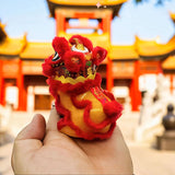 Cultural Art Chinese Traditional Miniature Lion Dance Handicraft Car Decorative 8.5 x 5.5 x 4 cm 9 Colours