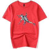 Watercolor Action Fencer Graphic Training T-Shirt F007 Cotton Junior & Adult Size S-3XL/110-150 3 Colours