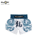 FLUORY MTSF153 MUAY THAI BOXING SHORTS XS-XXXL UNISEX JUNIOR & ADULT BLUE