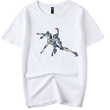 Watercolor Action Fencer Graphic Training T-Shirt F007 Cotton Junior & Adult Size S-3XL/110-150 3 Colours