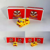 Cultural Art Chinese Traditional Miniature Lion Dance Handicraft Car Decorative 4.5 x 4.5 x 9 cm 3 Colours
