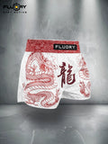 FLUORY MTSF115 MUAY THAI BOXSHORTS XS-XXXL Rot Gelb UNISEX JUNIOR &amp; ERWACHSENE
