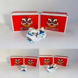 Cultural Art Chinese Traditional Miniature Lion Dance Handicraft Car Decorative 4.5 x 4.5 x 9 cm 4 Colours