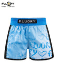 FLUORY MTSF152 MUAY THAI BOXING SHORTS XS-XXXL UNISEX JUNIOR & ADULT BLUE
