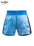 FLUORY MTSF152 MUAY THAI BOXING SHORTS XS-XXXL UNISEX JUNIOR & ADULT BLUE