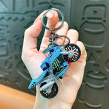 Miniature Racing bikes Motorcycle Pull-Back Toys Keychain Gifts 5 Colours