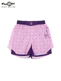 FLUORY MMA-C197 MUAY THAI BOXING MMA SHORTS UNISEX JUNIOR & ADULT XS-XXXL PURPLE