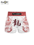 FLUORY MTSF115 MUAY THAI BOXSHORTS XS-XXXL Rot Gelb UNISEX JUNIOR &amp; ERWACHSENE