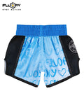 FLUORY MTSF152 MUAY THAI BOXING SHORTS XS-XXXL UNISEX JUNIOR & ADULT BLUE