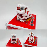 Cultural Art Chinese Traditional Miniature Lion Dance Handicraft Car Decorative 8 x 7 x 4.5 cm 9 Colours