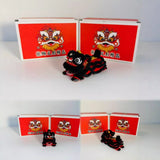 Cultural Art Chinese Traditional Miniature Lion Dance Handicraft Car Decorative 4.5 x 4.5 x 9 cm 2 Colours