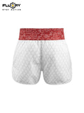 FLUORY MTSF115 MUAY THAI BOXSHORTS XS-XXXL Rot Gelb UNISEX JUNIOR &amp; ERWACHSENE