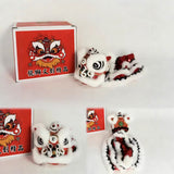 Cultural Art Chinese Traditional Miniature Lion Dance Handicraft Car Decorative 8 x 7 x 9 cm 2 Colours