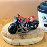 Miniature Sports Cruiser Motorcycle Pull-Back Toys Keychain Gifts 4 Colours