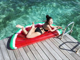 Inflatable Watermelon Slice Pool Water Float with Air Pump 190 x 90 cm