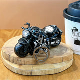 Miniature Sports Cruiser Motorcycle Pull-Back Toys Keychain Gifts 4 Colours