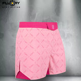 FLUORY MMA-C197 MUAY THAI BOXING MMA SHORTS UNISEX JUNIOR & ADULT XS-XXXL PINK