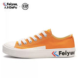 FEIYUE Classic Low Top Skate Shoes Canvas Sneakers  Size 34-44 Unisex Ginger Yellow