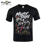 FLUORY TF05 Kampftraining T-Shirt S-XL Dunkelblau 