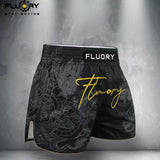 FLUORY MTS-C1223 MUAY THAI BOXING SHORTS XS-XXXL UNISEX JUNIOR & ADULT