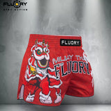 FLUORY MTS-C1206  LION DANCE MUAY THAI BOXING SHORTS XS-XXXL UNISEX JUNIOR & ADULT