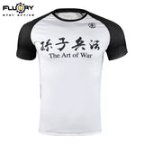 FLUORY TF05 Kampftraining T-Shirt S-XL Dunkelblau 