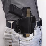 Airsoft Tactical Military OWB 1911 Pistol Holster Pouch Holder Cowhide Leather 2 Colours