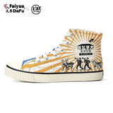FEIYUE Retro Since 1958 High Top Canvas Sneakers Size 35-44 Unisex