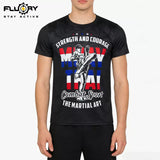 FLUORY TF123 Muay Thai Boxing Training T-Shirt XS-XXXL Black